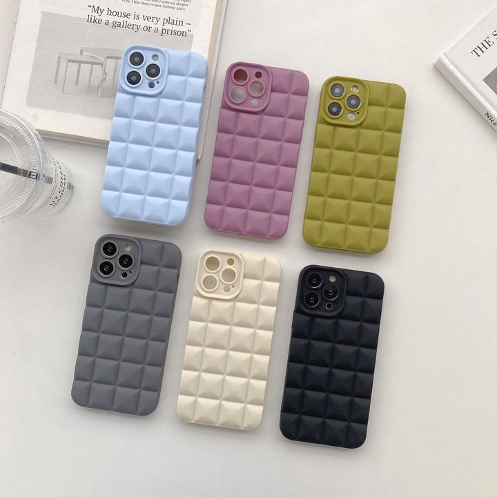 3D Lattice Suitable Apple iPhone Phone Case 14max Angel Eyes 12pro Transparent TPU13/XR Soft Case - CrozsiPhone Case