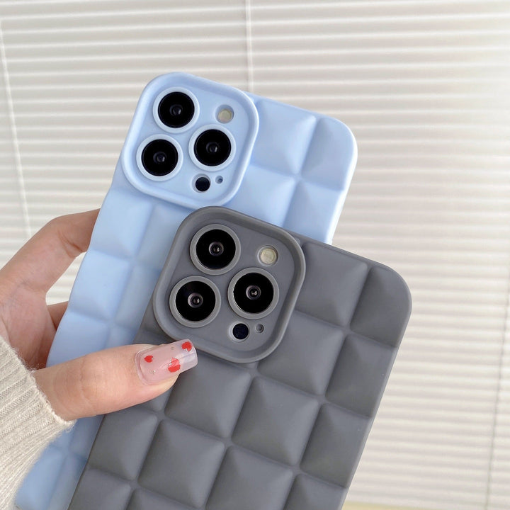 3D Lattice Suitable Apple iPhone Phone Case 14max Angel Eyes 12pro Transparent TPU13/XR Soft Case - CrozsiPhone Case