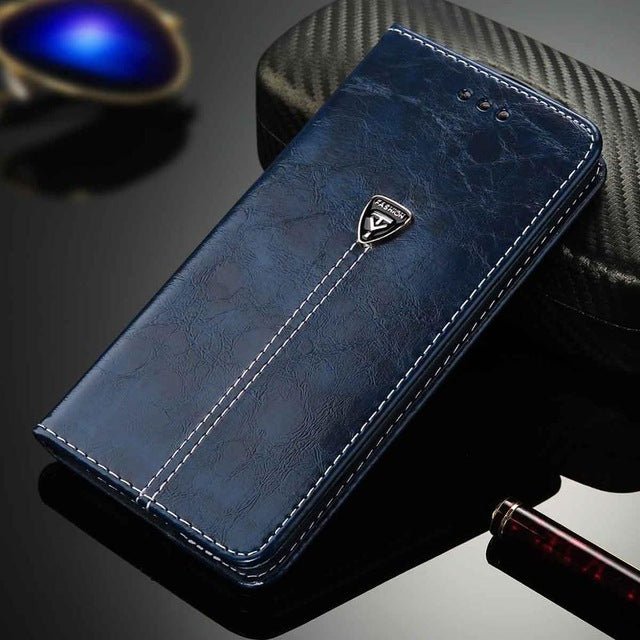 Flip Leather Phone Case Wallet Card Slots Cases Cover For iPhone - CrozsiPhone Case
