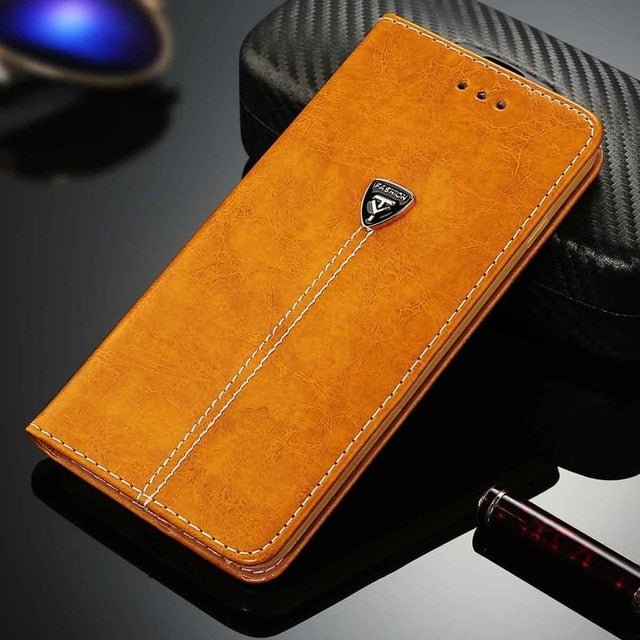 Flip Leather Phone Case Wallet Card Slots Cases Cover For iPhone - CrozsiPhone Case