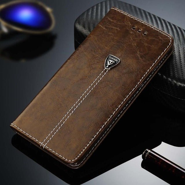 Flip Leather Phone Case Wallet Card Slots Cases Cover For iPhone - CrozsiPhone Case