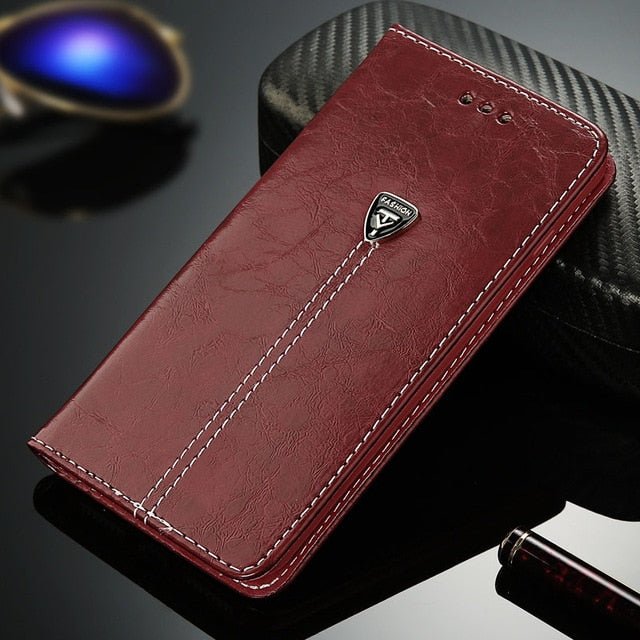Flip Leather Phone Case Wallet Card Slots Cases Cover For iPhone - CrozsiPhone Case