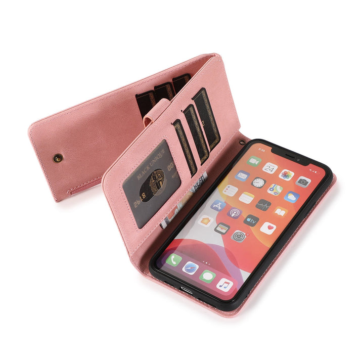 Ip12promax wallet leather case suitable for Ip11 stand phone case protective case - CrozsiPhone Case