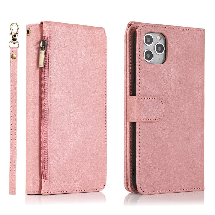 Ip12promax wallet leather case suitable for Ip11 stand phone case protective case - CrozsiPhone Case