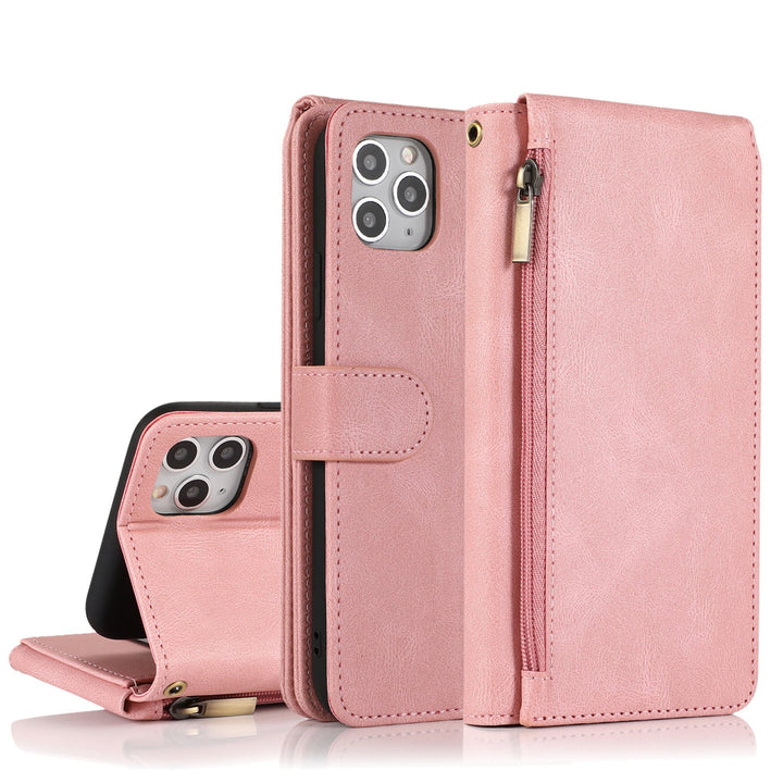 Ip12promax wallet leather case suitable for Ip11 stand phone case protective case - CrozsiPhone Case