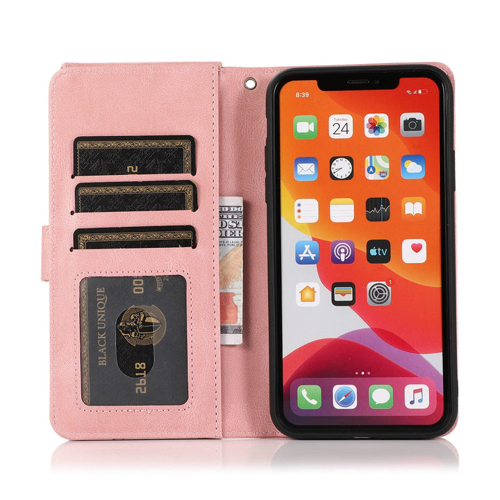 Ip12promax wallet leather case suitable for Ip11 stand phone case protective case - CrozsiPhone Case