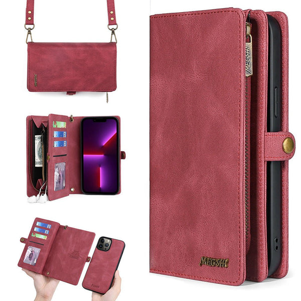 iPhone13pro Phone Leather Case For Samsung S22ultra Diagonal Mobile Phone Protective Case - CrozsiPhone Case