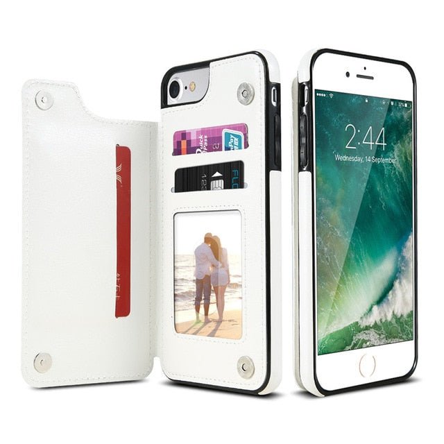 Retro PU Leather Case For iPhone Multi Card Holders Phone Cases - CrozsiPhone Case