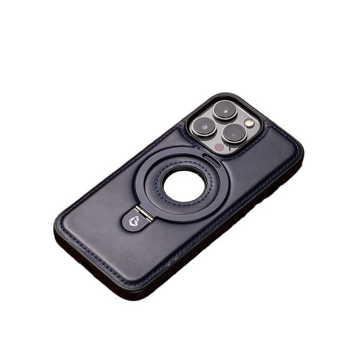 Suitable for Apple 16Promax phone case leather magnetic bracket iPhone 15 anti drop protective case - CrozsiPhone Case