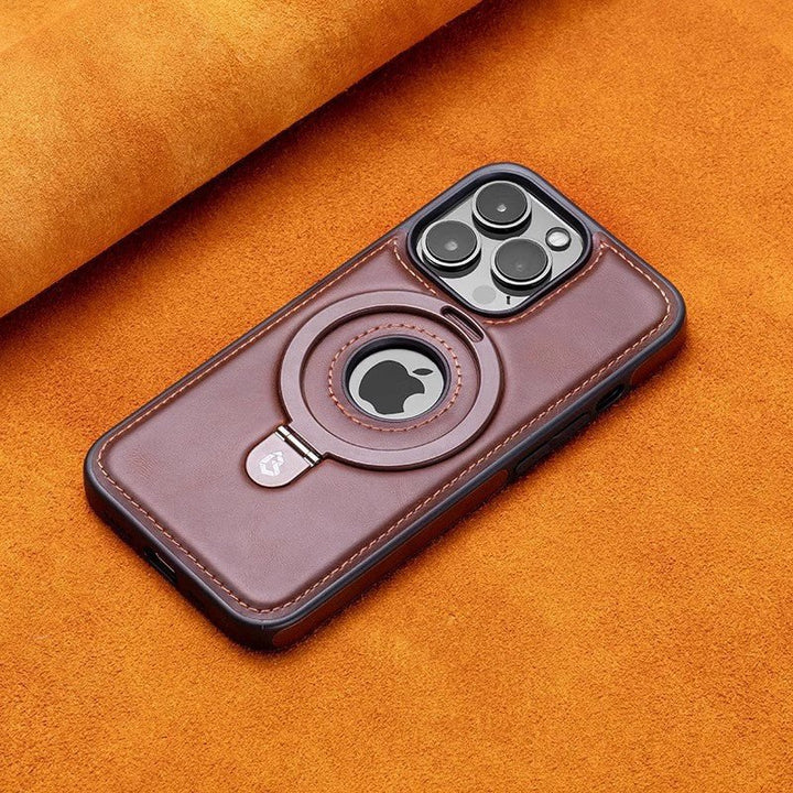 Suitable for Apple 16Promax phone case leather magnetic bracket iPhone 15 anti drop protective case - CrozsiPhone Case