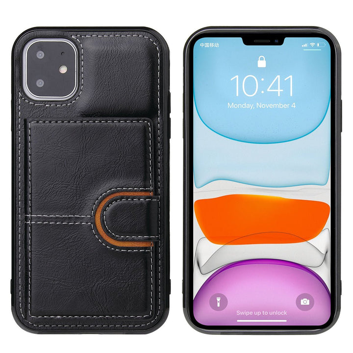 Suitable for iPhone 13 wallet phone case, iPhone 13 Promax card insertion leather case, Apple 11 anti drop phone case - CrozsiPhone Case