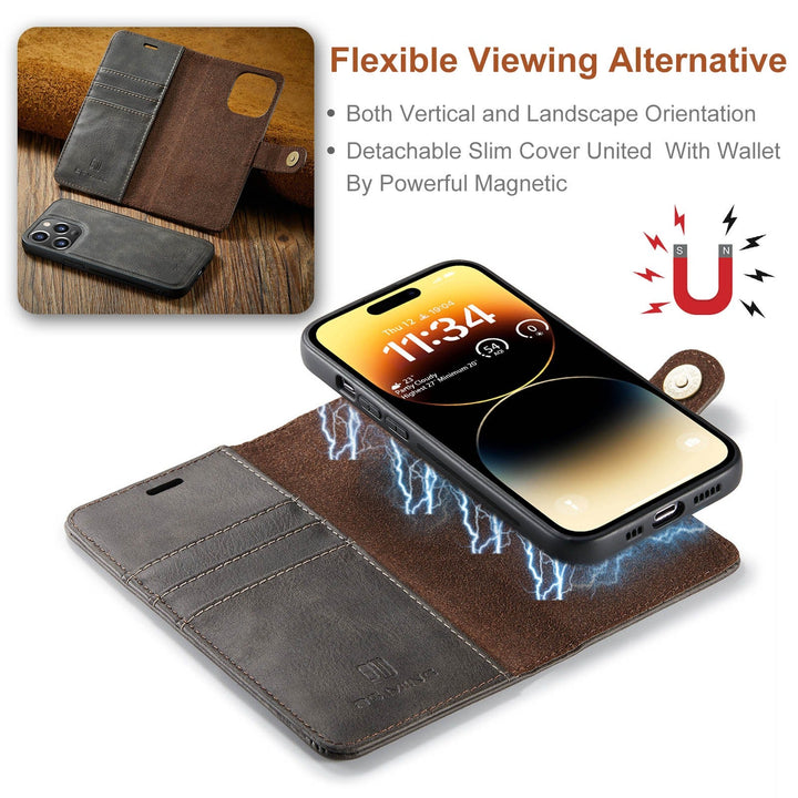 Suitable for iPhone 14 Pro Max Magnet Split Phone Leather Case iPhone 13 Pro Max Protective Case - CrozsiPhone Case