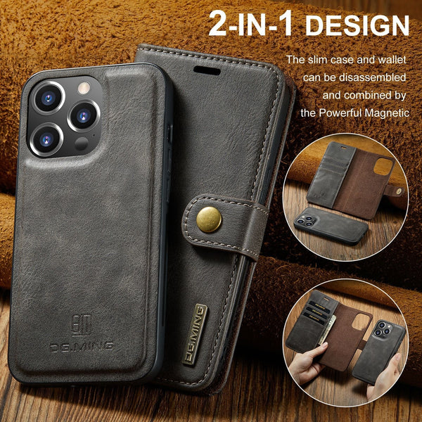 Suitable for iPhone 14 Pro Max Magnet Split Phone Leather Case iPhone 13 Pro Max Protective Case - CrozsiPhone Case