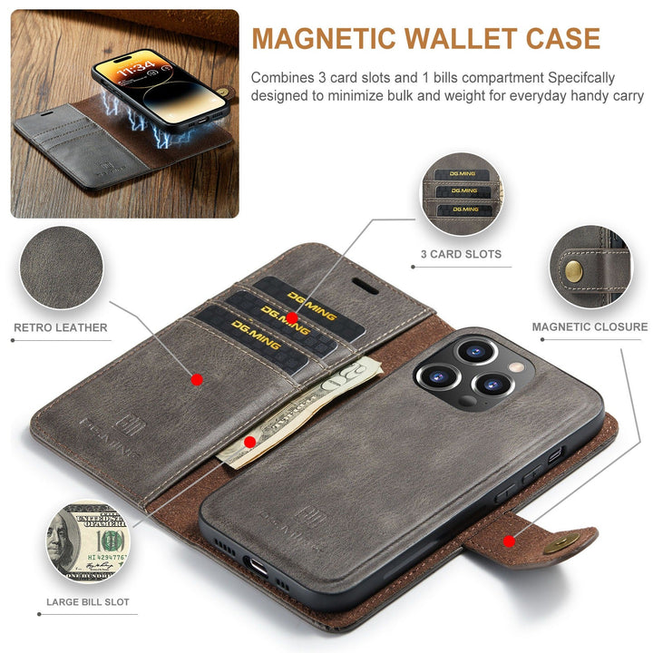 Suitable for iPhone 14 Pro Max Magnet Split Phone Leather Case iPhone 13 Pro Max Protective Case - CrozsiPhone Case