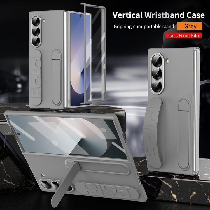 Suitable for Samsung zfold 6 phone case FOLD5 folding official vertical wristband case film integrated anti fall protective case - CrozsiPhone Case