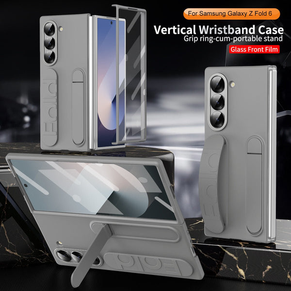 Suitable for Samsung zfold 6 phone case FOLD5 folding official vertical wristband case film integrated anti fall protective case - CrozsiPhone Case