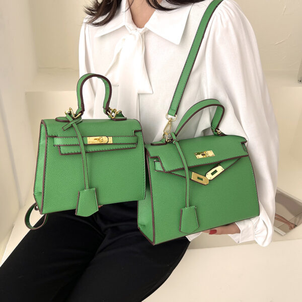 Size Solid Color PU Kelly Bag Candy Color Handbag Cross Shoulder Fashion Model Bag