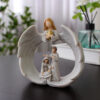 Nordic Creative Angel Family Sculpture Decoration Home Living Room Bookcase Decoration Crafts Resin Statue Ornament