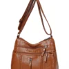 PU Leather Adjustable Strap Shoulder Bag