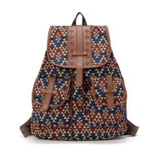 544045129 Sansarya New Hollow Out PU Leather Bohemian Vintage Women Backpack Teenage Gilrs School Female Ladies Drawstring Bag Rucksack