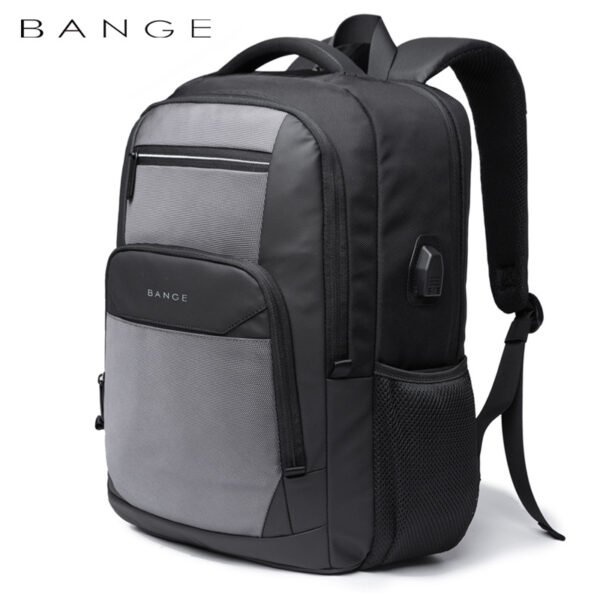 Bange New Fashion Casual All-Match Water-Repellent Technology USB Outdoor Backpack For Men