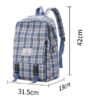 Plaid schoolbag casual girl Harajuku literary style campus backpack high school junior high school student backpack