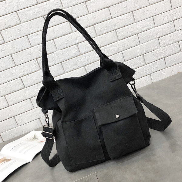 Women's Bag Cross Shoulder Canvas Bag Women's Single Shoulder Handheld Bag Japanese Simple Art
