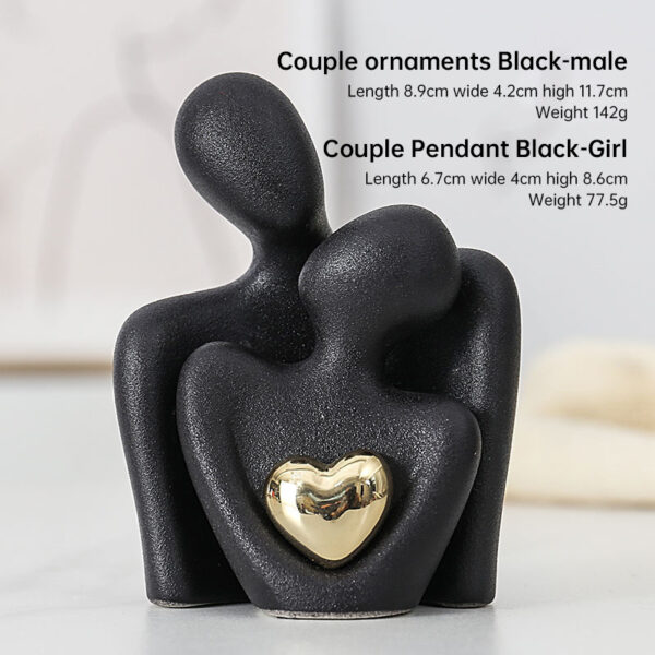 Creative couple figure decoration Newlywed home decoration Lover sculpture decoration figure desktop living room bookshelf decor