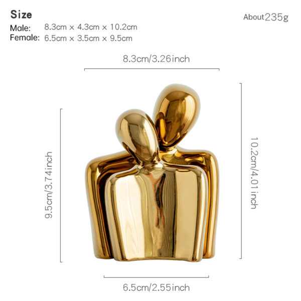 Creative couple figure decoration Newlywed home decoration Lover sculpture decoration figure desktop living room bookshelf decor