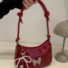 Butterfly PU Leather Shoulder Bag