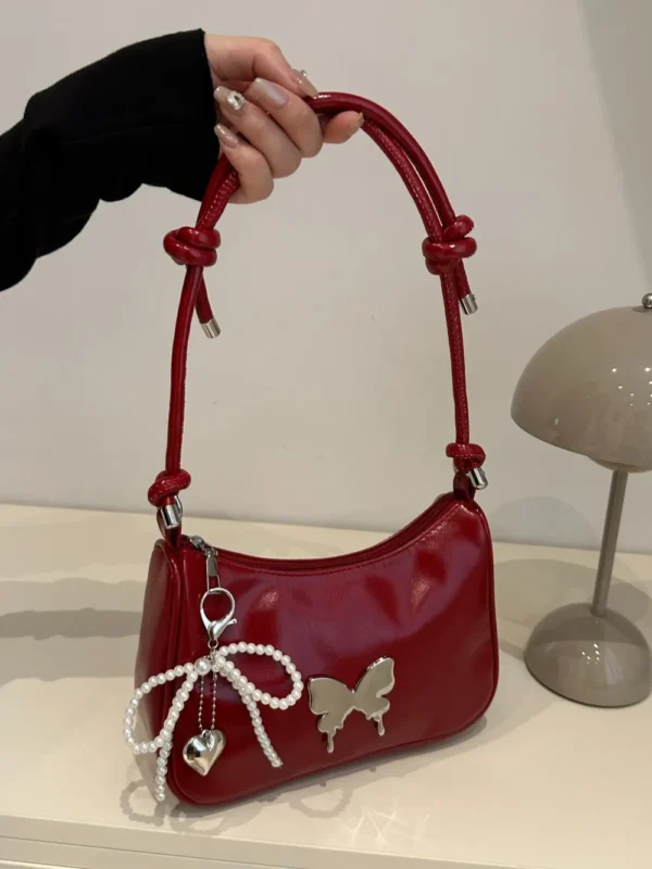 Butterfly PU Leather Shoulder Bag