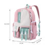 Contrasting color middle school student schoolbag ins large capacity backpack simple color matching travel bag