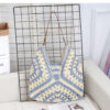 Hollow out straw woven bag woven belt armpit bag