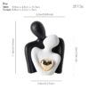 Creative couple figure decoration Newlywed home decoration Lover sculpture decoration figure desktop living room bookshelf decor