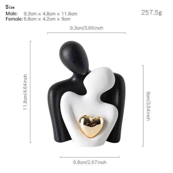 Creative couple figure decoration Newlywed home decoration Lover sculpture decoration figure desktop living room bookshelf decor