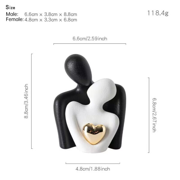 Creative couple figure decoration Newlywed home decoration Lover sculpture decoration figure desktop living room bookshelf decor
