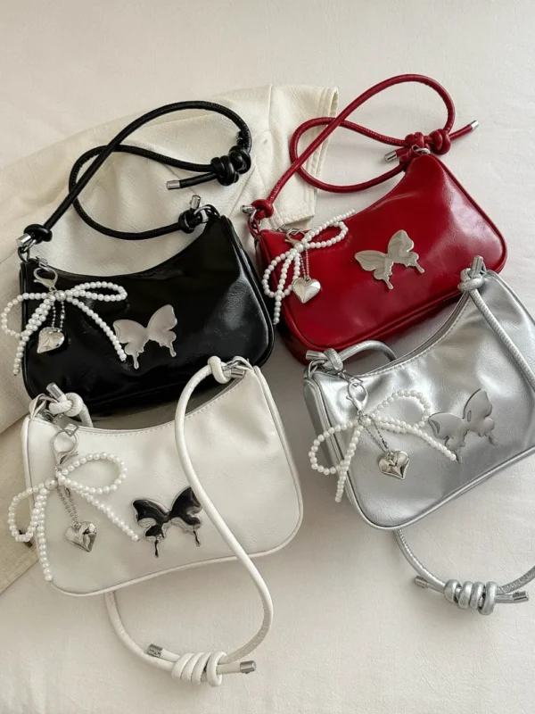 Butterfly PU Leather Shoulder Bag
