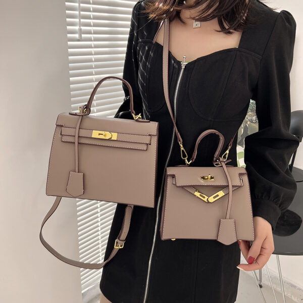 Size Solid Color PU Kelly Bag Candy Color Handbag Cross Shoulder Fashion Model Bag