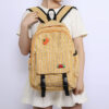 Girls cotton square plaid Japanese style backpack large capacity junior high school high school student schoolbag
