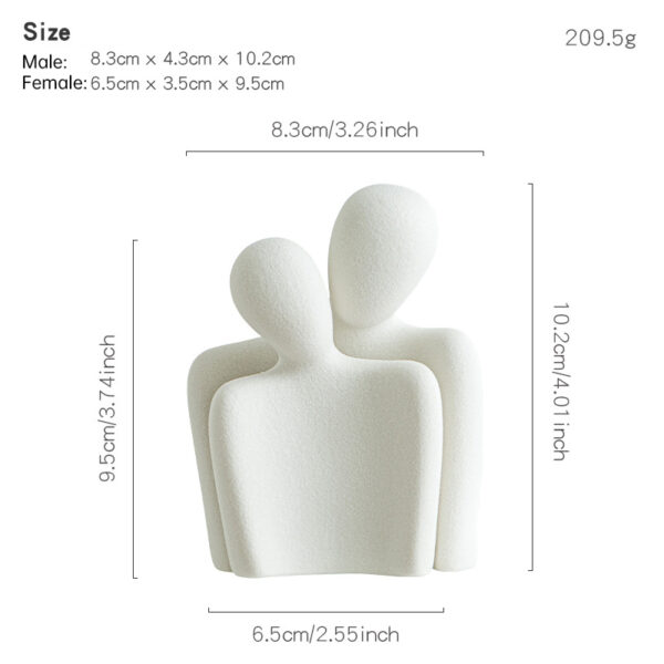 Creative couple figure decoration Newlywed home decoration Lover sculpture decoration figure desktop living room bookshelf decor