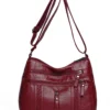 PU Leather Adjustable Strap Shoulder Bag