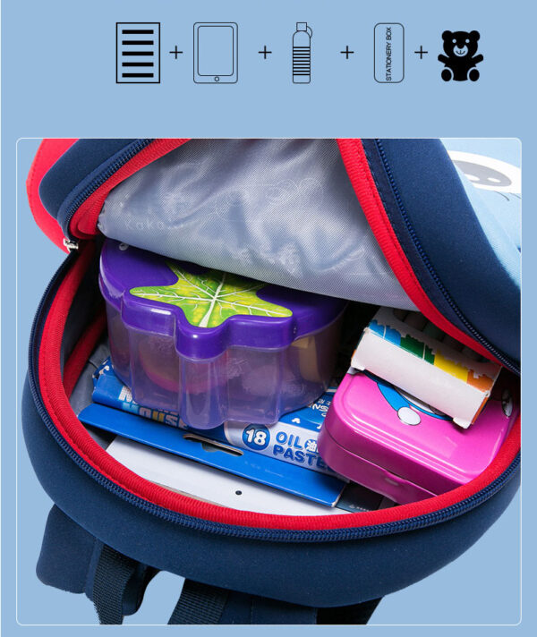 Boys and girls anti-lost bag cartoon backpack diving material children's backpack