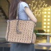 Square tassel single shoulder grass woven bag small fresh hollow handmade grass woven bag women's beach bag