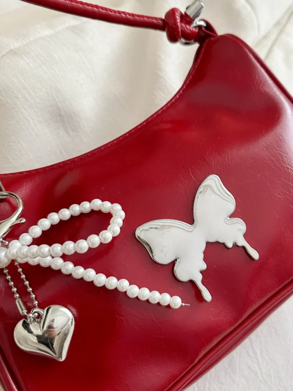 Butterfly PU Leather Shoulder Bag