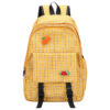 Girls cotton square plaid Japanese style backpack large capacity junior high school high school student schoolbag