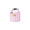 New Pink Striped Strawberry Cat Insulated Cute Lunch Handbag  Large Capacity Folding Roll Bento Bag Picnic Food Fresh Cooler Bag
