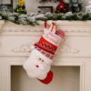 Christmas Decorative Socks 3D Elderly Elk Knitted Socks Children's Gift Bag Red Christmas Socks